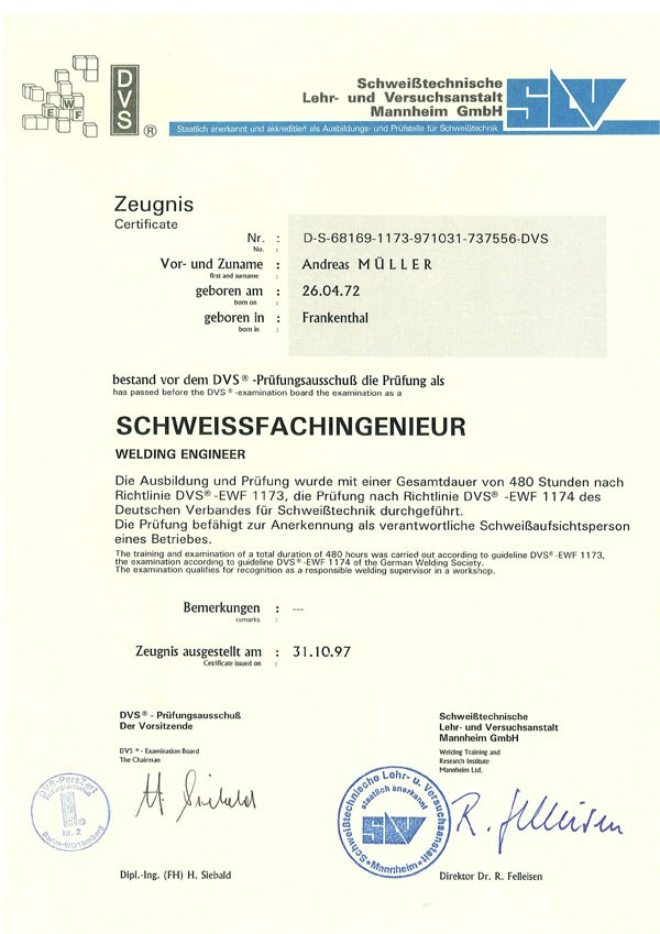 Schweißfachingenieure