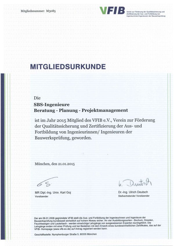 15.01.21_VFIB Mitgliedsurkunde Büro SBS