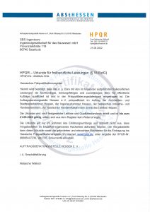 HPQR-Urkunde