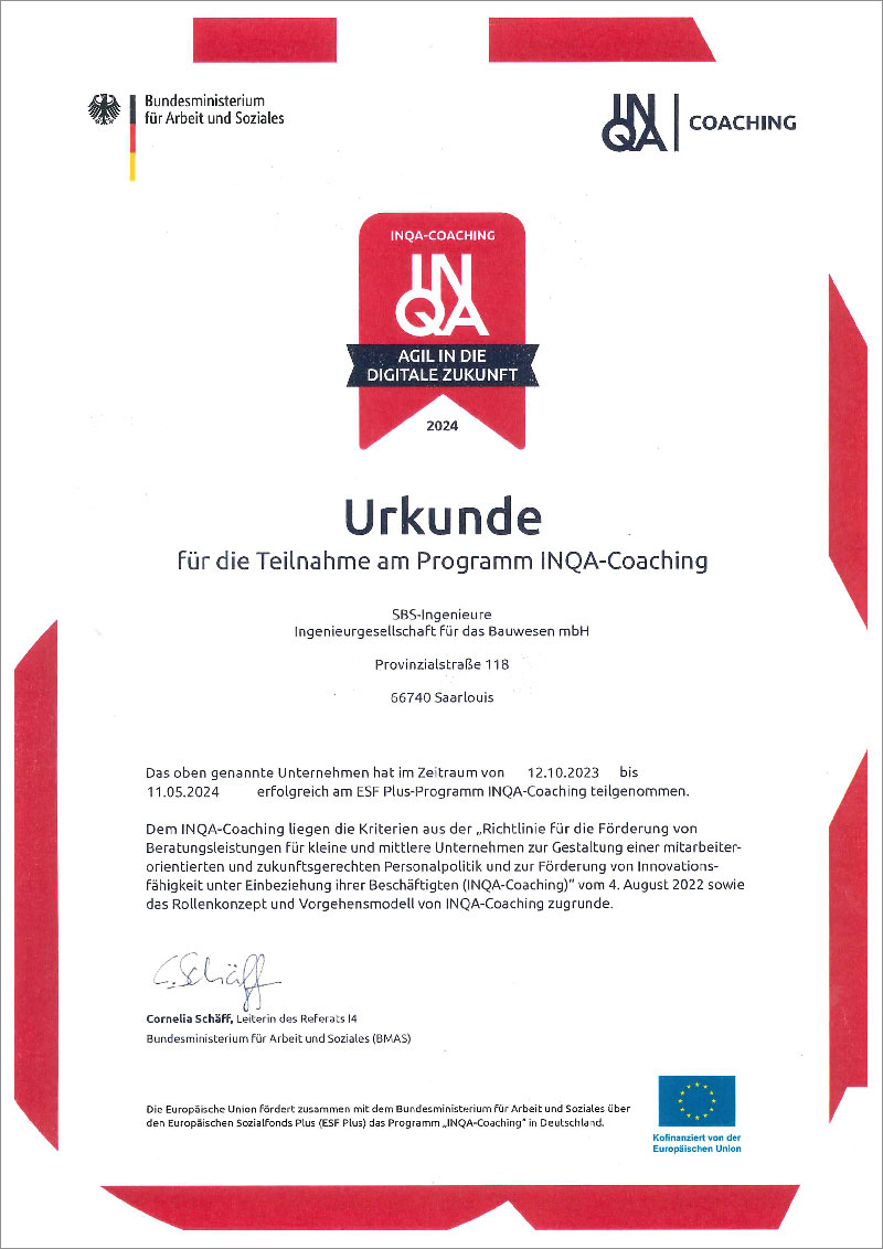 Erfolgreiches Coaching bei der Initiative Neue Qualität der Arbeit (INQA)